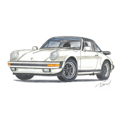 1986 Porsche 911 Targa - Copic Marker Sketch